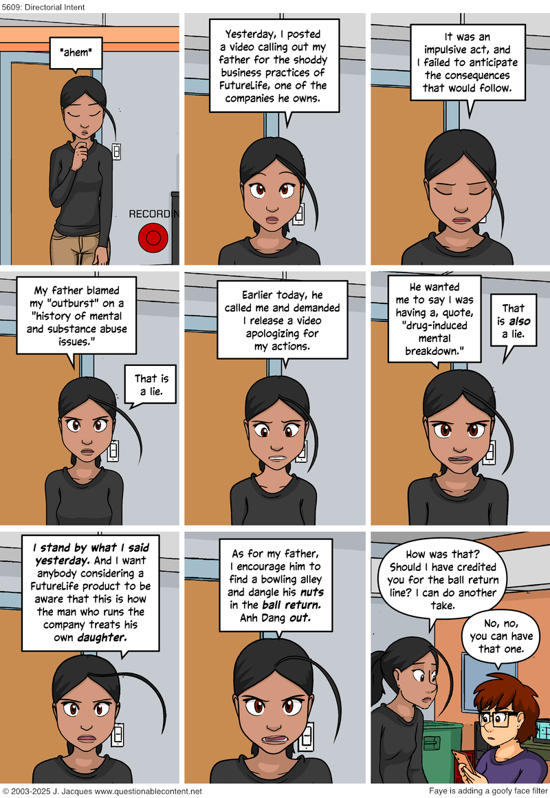 Questionable Content 9.7.2025