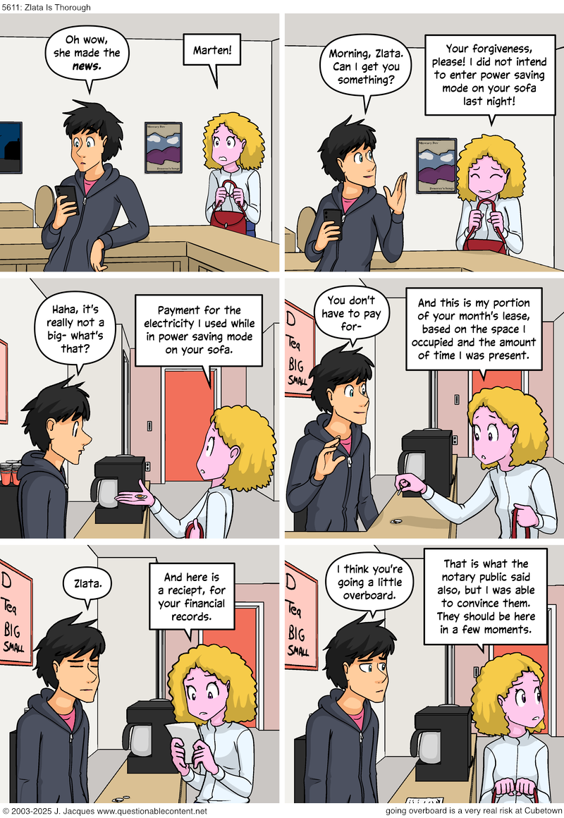 Questionable Content 11.7.2025