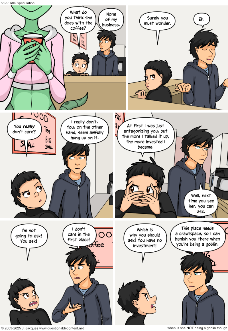 Questionable Content 6.8.2025