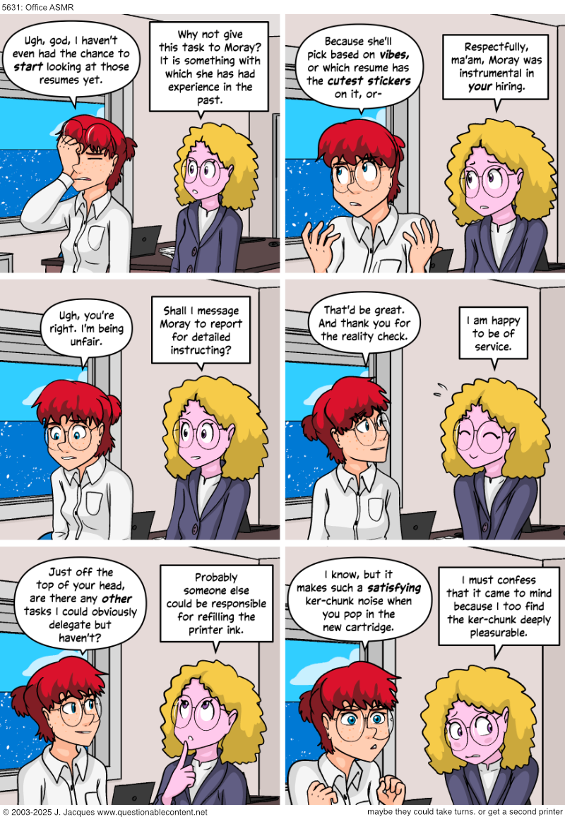 Questionable Content 8.8.2025
