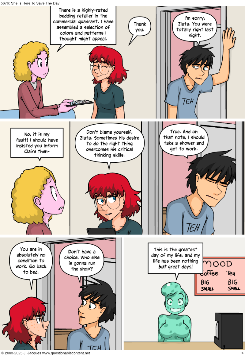 Questionable Content 10.10.2025