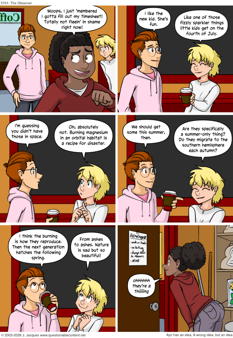 Questionable Content 12.1.2026